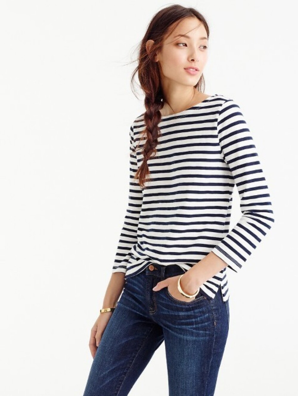 J.Crew Striped Boatneck T-Shirt Size Small NWT